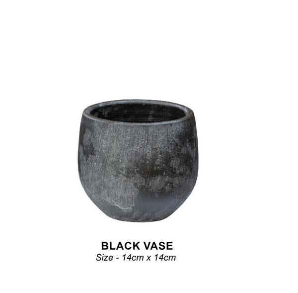 black vase