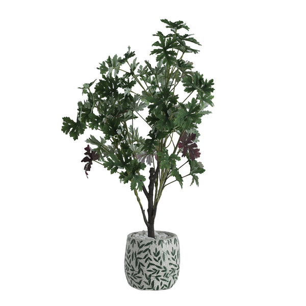 Artificial Rose Geranium with Pot